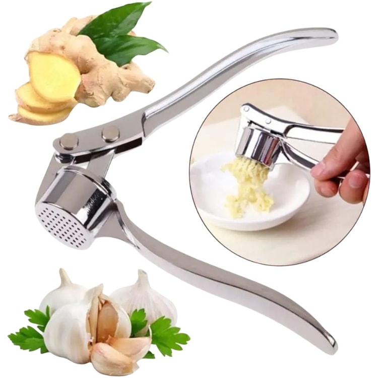 Manual Garlic Press, Kitchen Aluminum Alloy Grinder, Extruder, Small Kitchen Tool