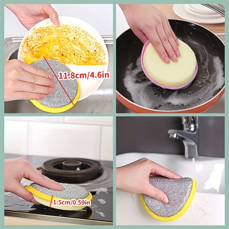 Versatile Kitchen Cleaning Sponges and Scrubbers Dish Sponge - Multi-Purpose Kitchen Tool