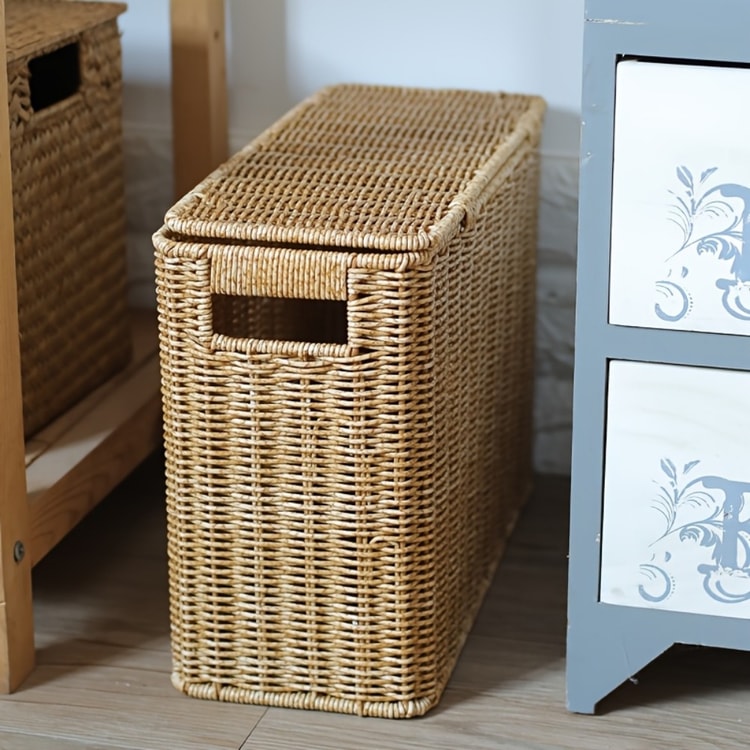 Woven Storage Basket Corner Laundry Basket for Stylish Home Organization