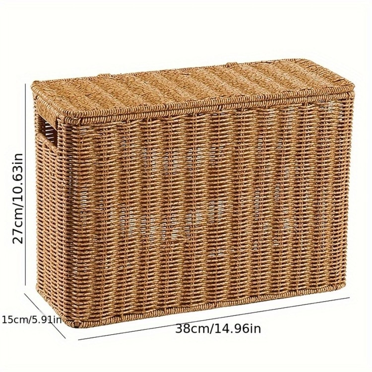 Woven Storage Basket Corner Laundry Basket for Stylish Home Organization