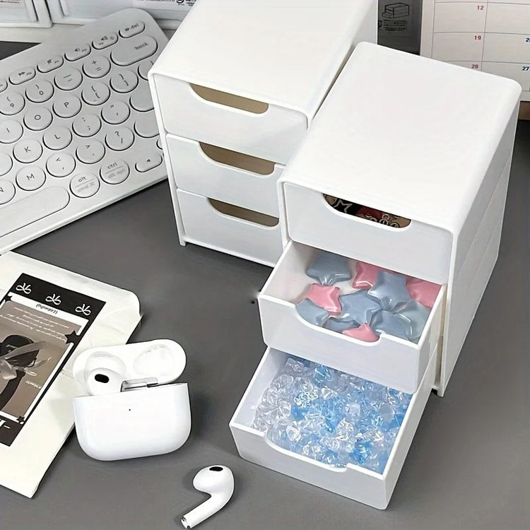 Desk Organizer with Drawers for Makeup, Jewelry & Office Supplies