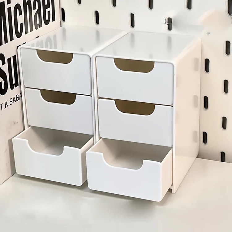 Desk Organizer with Drawers for Makeup, Jewelry & Office Supplies