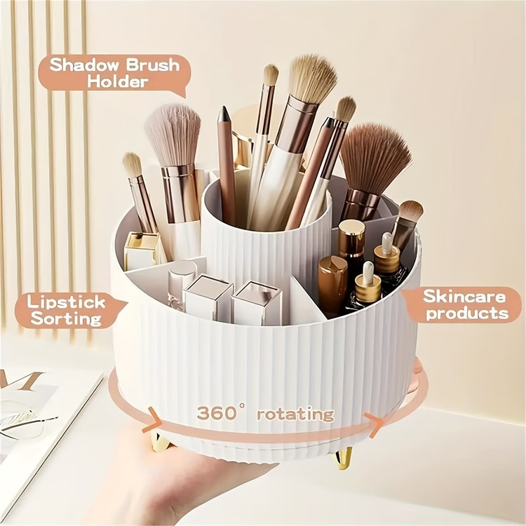 Rotating Makeup Organizer Cosmetic Storage and Vanity Organizer