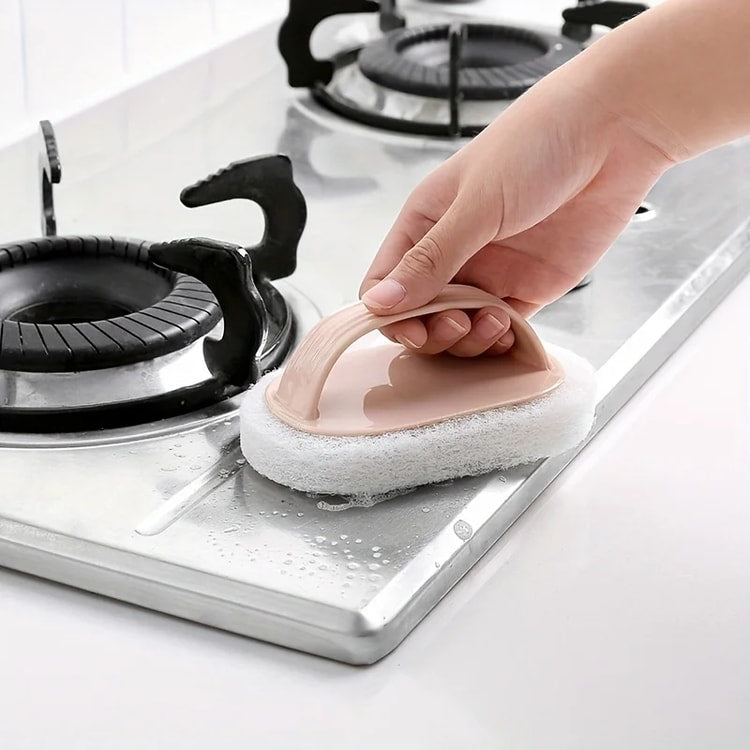 Plastic Bathroom Tile Cleaning Brush Magic Sponge Scrubber with Handle Window Cleaner Bathroom Accessories Supplies