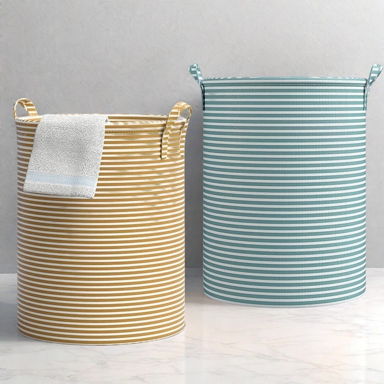 Haundry Tall Collapsible Laundry Basket with Handles for Clothes Storage