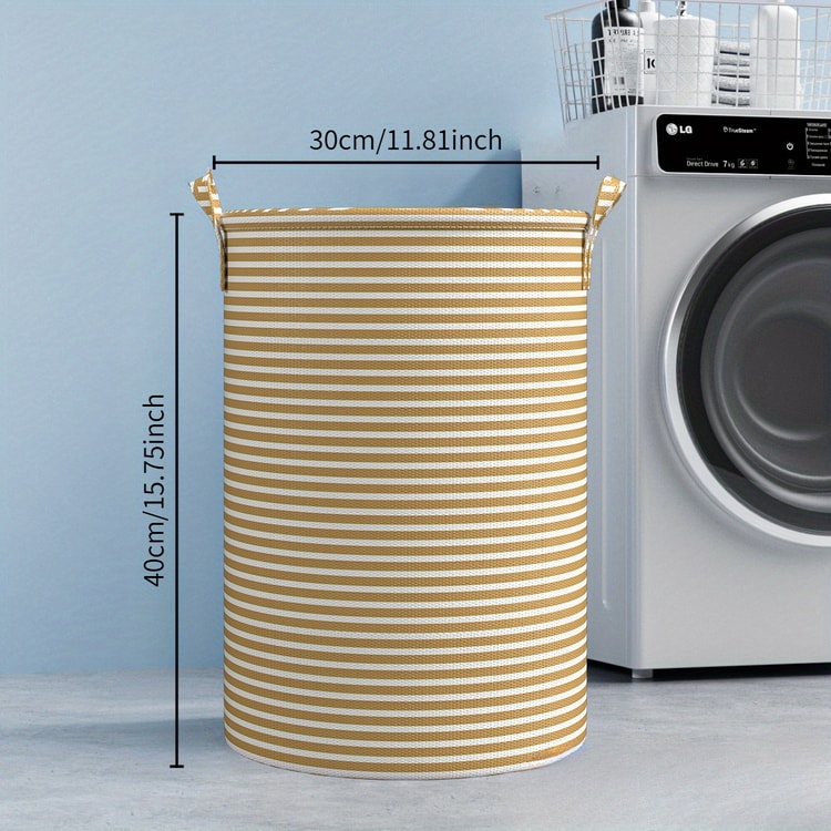 Haundry Tall Collapsible Laundry Basket with Handles for Clothes Storage