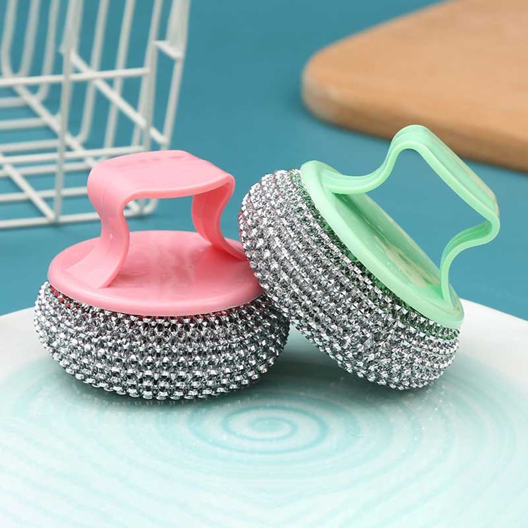 Stainless Steel Cleaning Brush for Pot and Dish Cleaning Detachable Cleaning Ball Brush