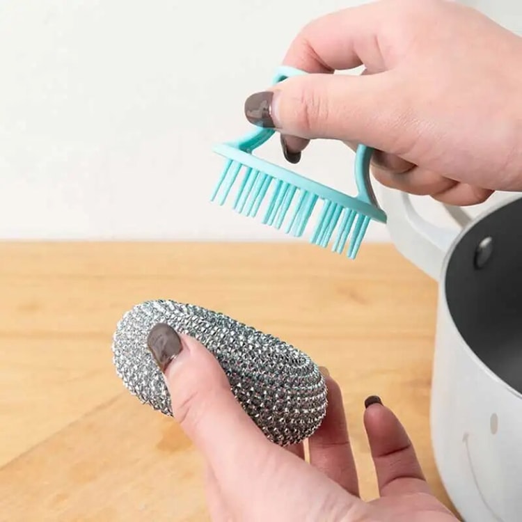 Stainless Steel Cleaning Brush for Pot and Dish Cleaning Detachable Cleaning Ball Brush