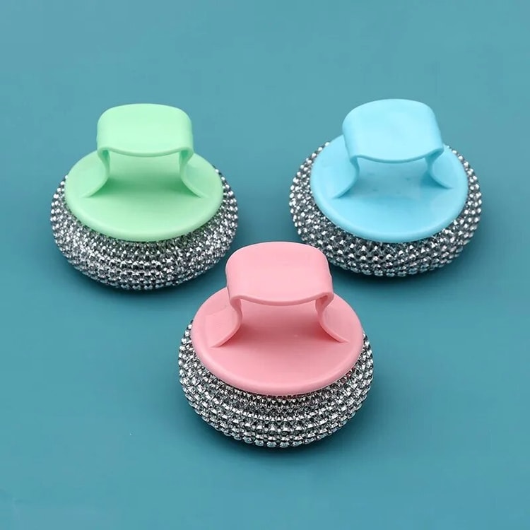 Stainless Steel Cleaning Brush for Pot and Dish Cleaning Detachable Cleaning Ball Brush