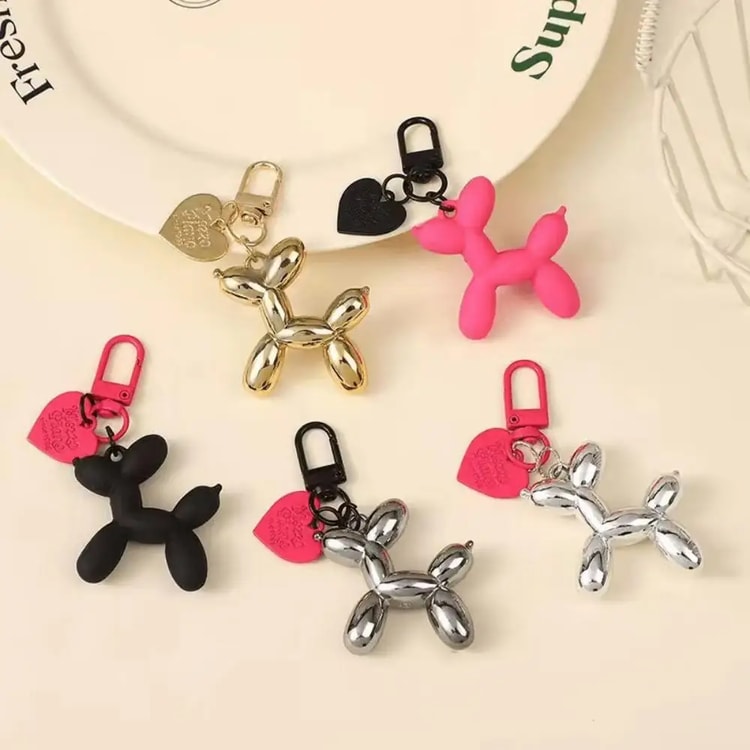 Balloon Dog Keychain Charm for Bags, Cars & Everyday Accessories