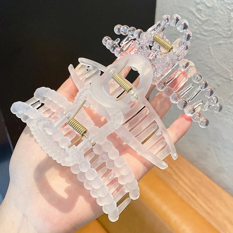Large Clear Claw Hairpin Set for Women & Girls, Strong Hold for Thick & Thin Hair, Ideal for Fixed Hair, Travel & Stylin