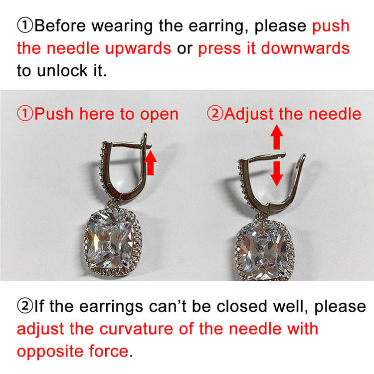 Huitan Elegant Gold Drop Earrings for Women