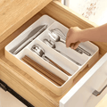 Multi-Compartment Cutlery Organizer Tray for Kitchen Drawers