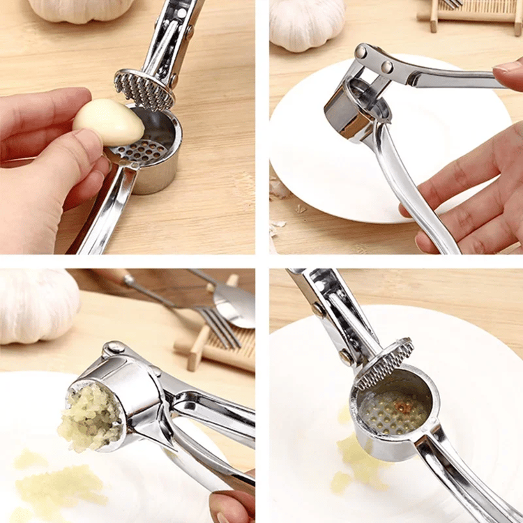 Manual Garlic Press, Kitchen Aluminum Alloy Grinder, Extruder, Small Kitchen Tool