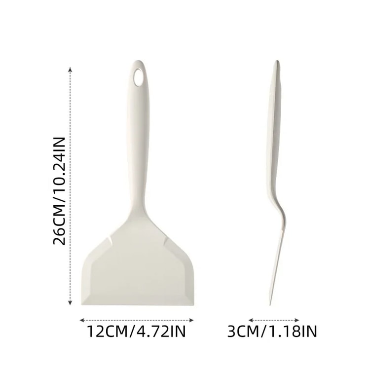 Premium Silicone Heat-Resistant Spatula, Food-Grade Non-Stick Kitchen Tool for Frying Pan, Sushi, Steak, Fish & Pancakes